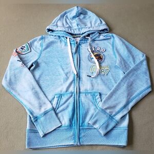 Y2K Aeropostale Turquoise Full Zip Hoodie Jacket California 87